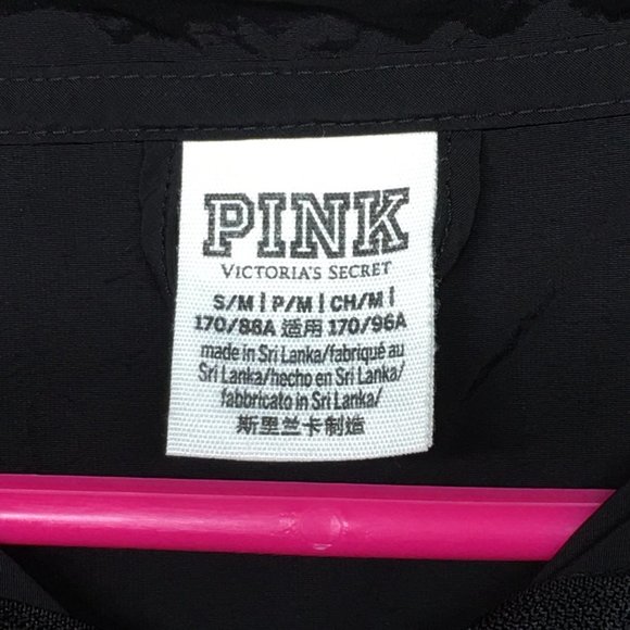 Victoria's Secret PINK Jacket Hidden Collar Hood Size S/M - Picture 8 of 9